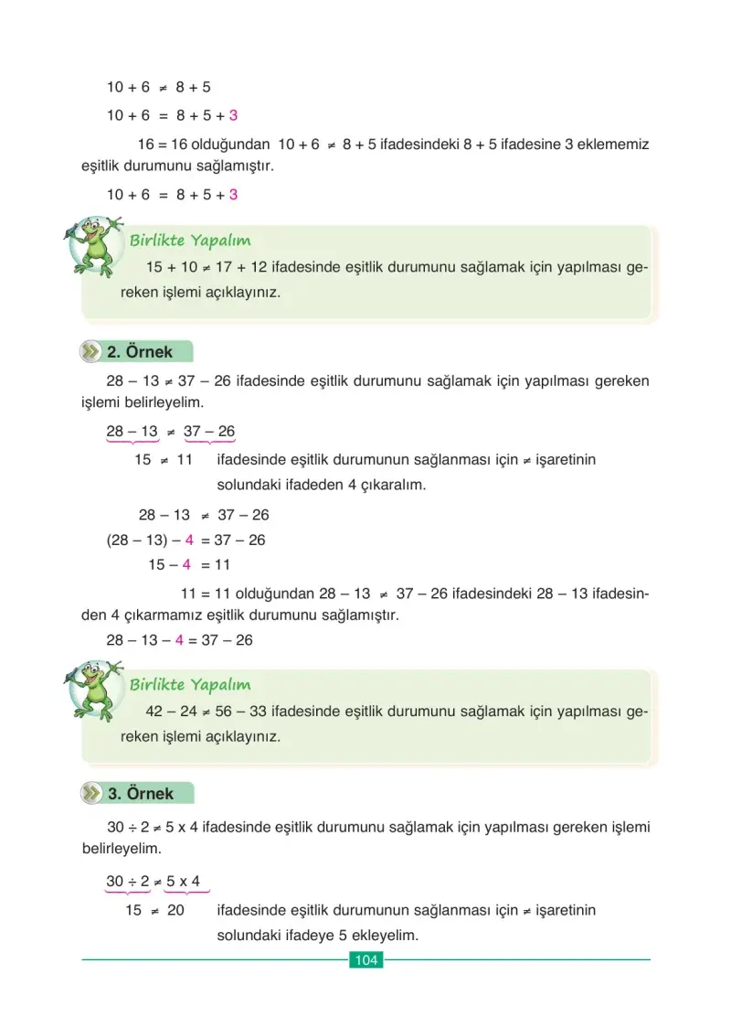4. Sınıf Matematik Ders Kitabı Cevapları Ada Yayınları Sayfa 104
