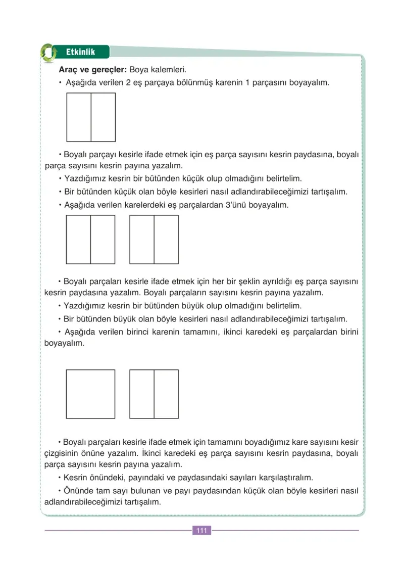 4. Sınıf Matematik Ders Kitabı Cevapları Ada Yayınları Sayfa 111