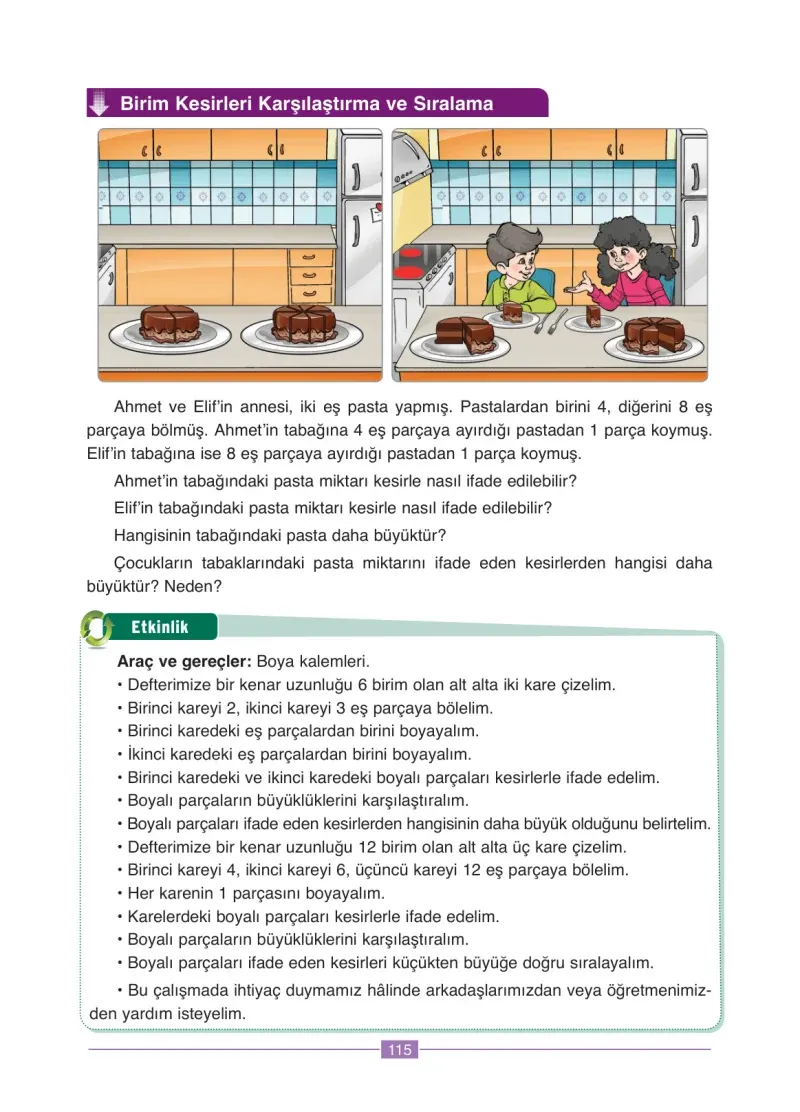 4. Sınıf Matematik Ders Kitabı Cevapları Ada Yayınları Sayfa 115
