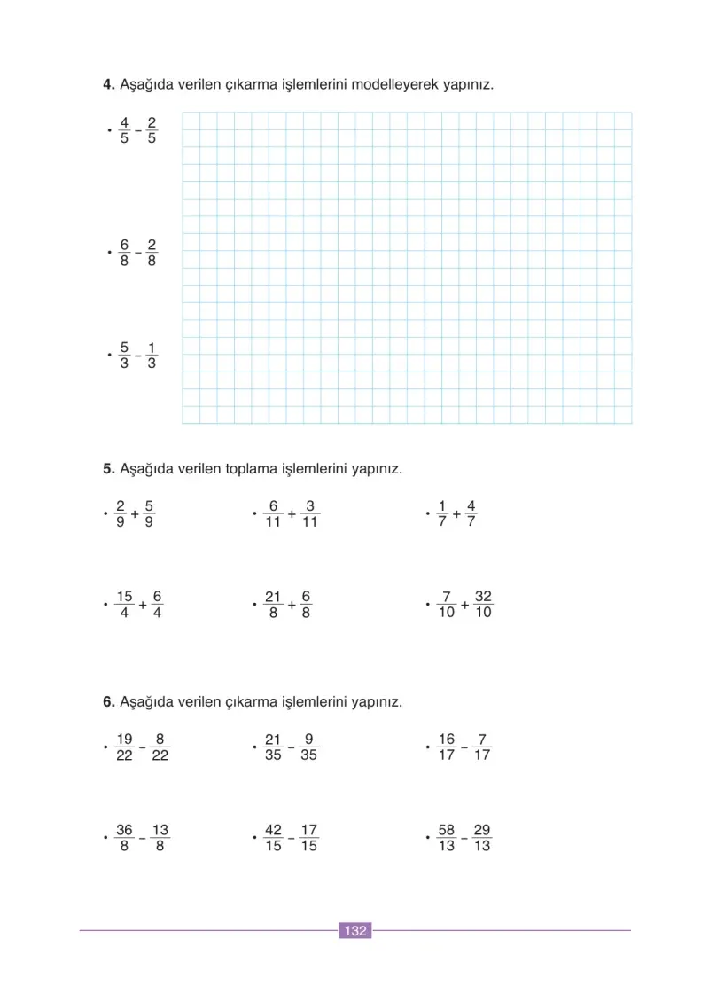 4. Sınıf Matematik Ders Kitabı Cevapları Ada Yayınları Sayfa 132