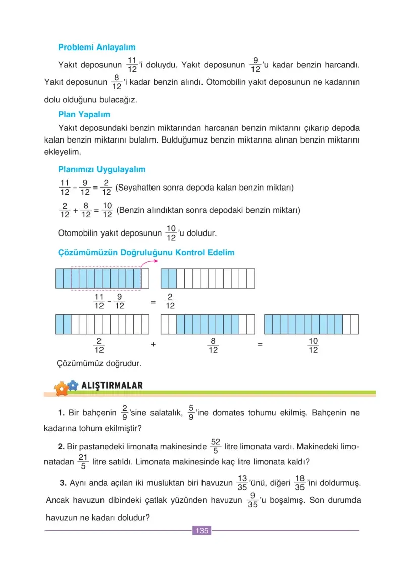 4. Sınıf Matematik Ders Kitabı Cevapları Ada Yayınları Sayfa 135