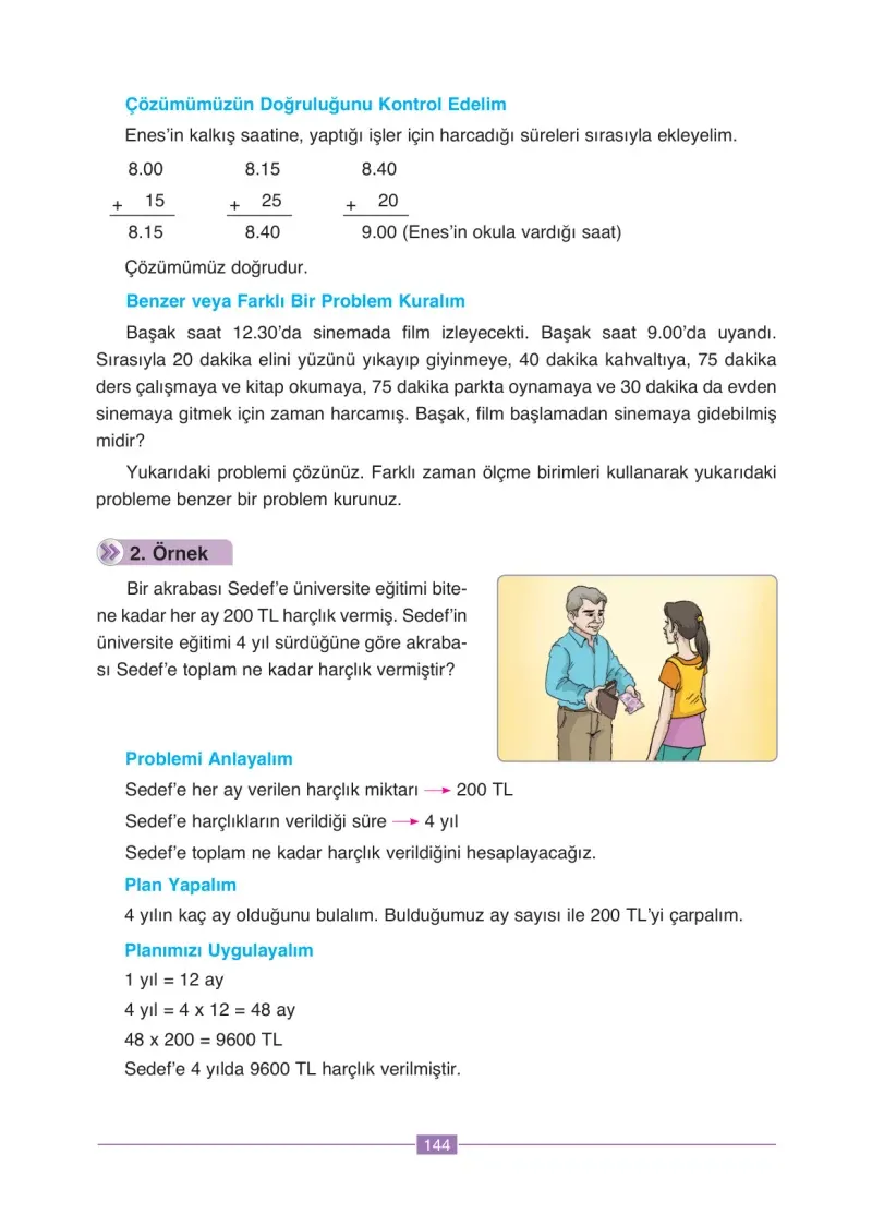 4. Sınıf Matematik Ders Kitabı Cevapları Ada Yayınları Sayfa 144