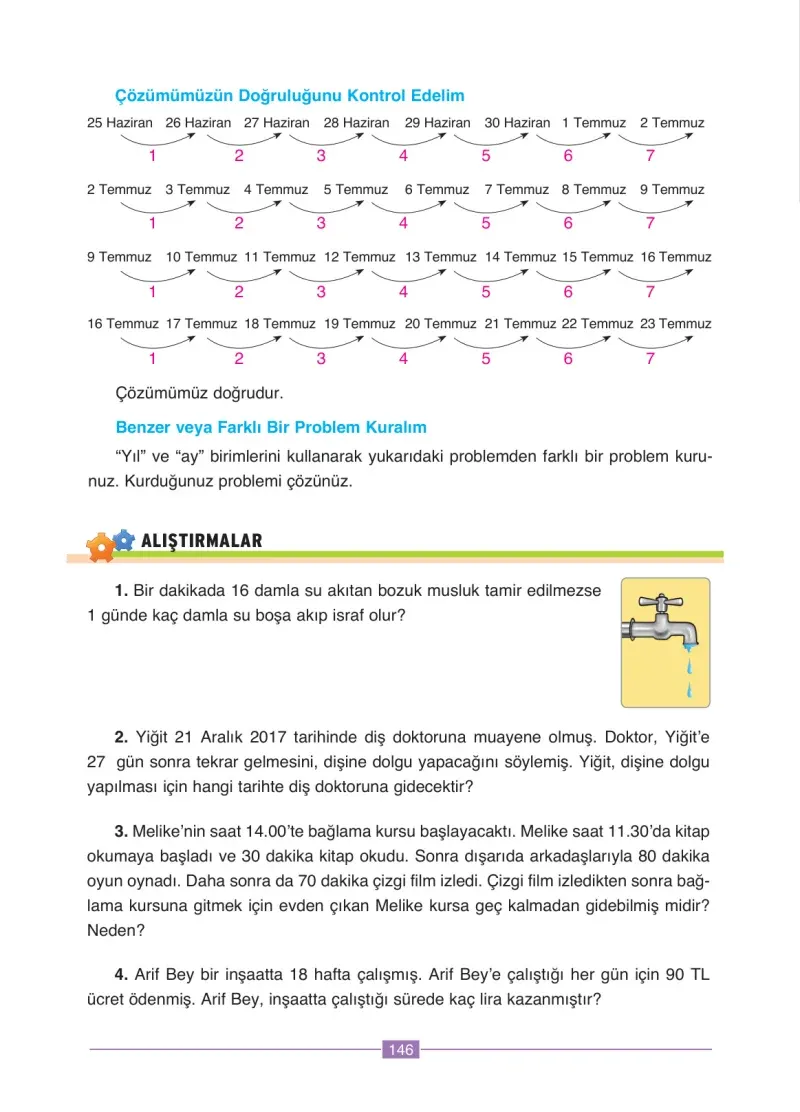 4. Sınıf Matematik Ders Kitabı Cevapları Ada Yayınları Sayfa 146