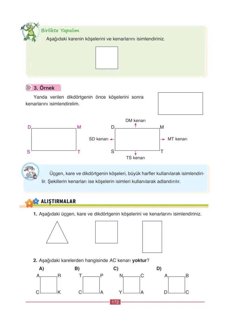 4. Sınıf Matematik Ders Kitabı Cevapları Ada Yayınları Sayfa 172