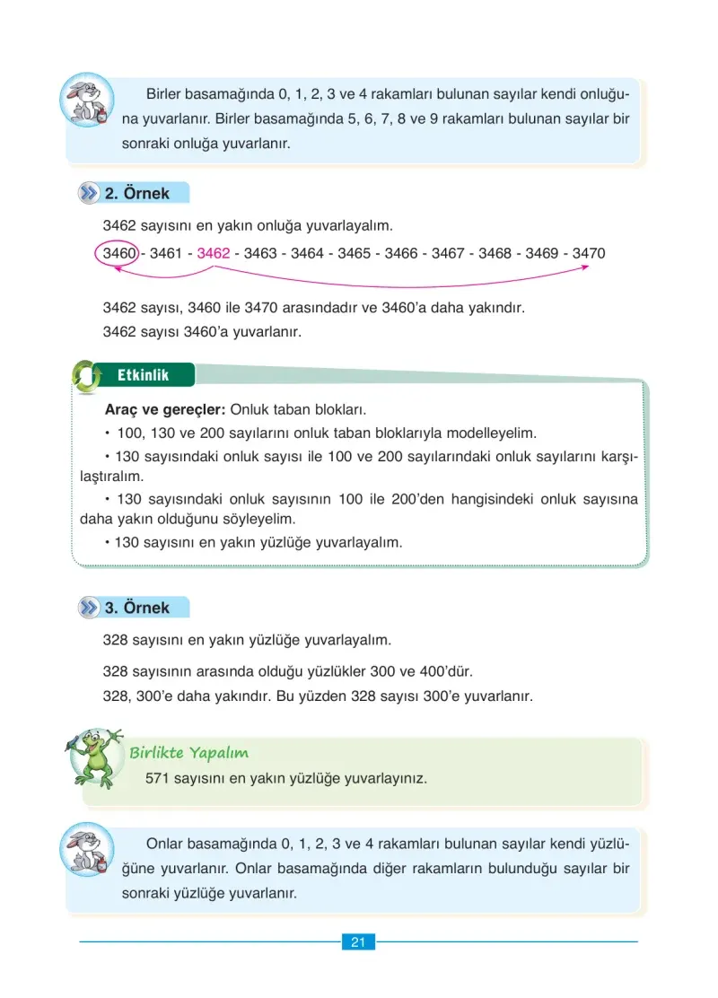 4. Sınıf Matematik Ders Kitabı Cevapları Ada Yayınları Sayfa 21