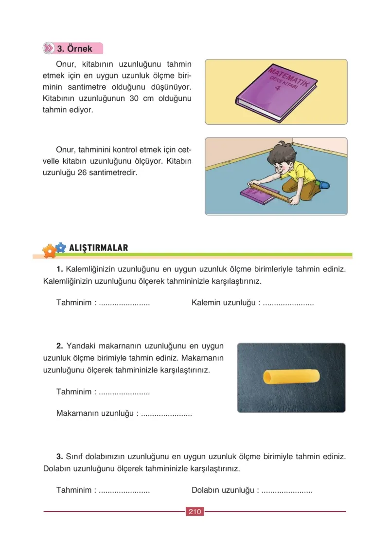 4. Sınıf Matematik Ders Kitabı Cevapları Ada Yayınları Sayfa 210