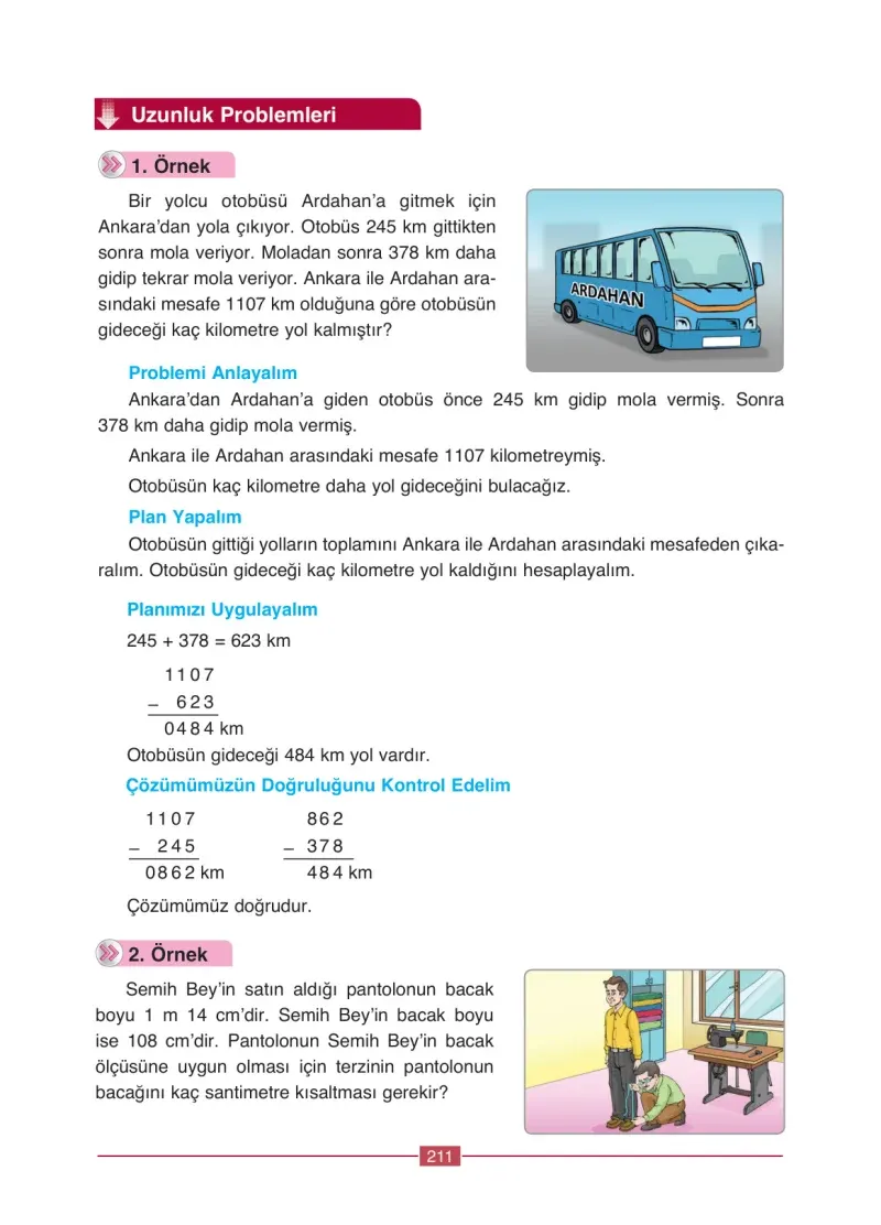 4. Sınıf Matematik Ders Kitabı Cevapları Ada Yayınları Sayfa 211