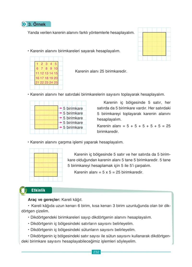 4. Sınıf Matematik Ders Kitabı Cevapları Ada Yayınları Sayfa 232