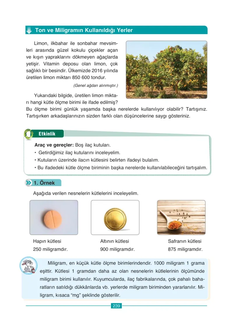 4. Sınıf Matematik Ders Kitabı Cevapları Ada Yayınları Sayfa 239