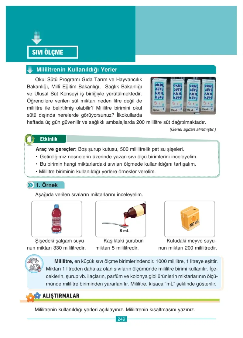 4. Sınıf Matematik Ders Kitabı Cevapları Ada Yayınları Sayfa 249