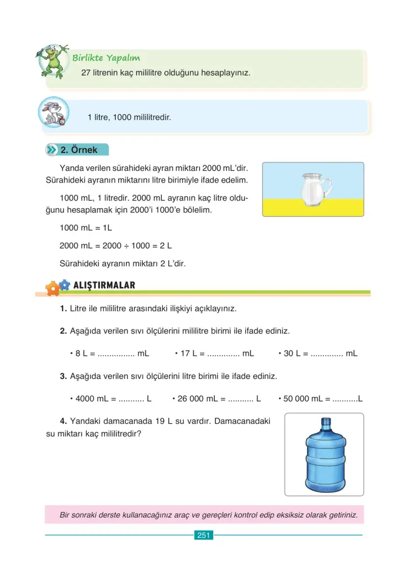 4. Sınıf Matematik Ders Kitabı Cevapları Ada Yayınları Sayfa 251
