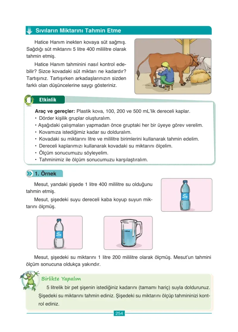 4. Sınıf Matematik Ders Kitabı Cevapları Ada Yayınları Sayfa 254