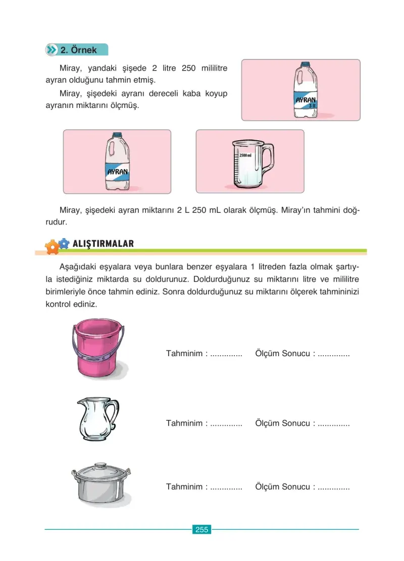 4. Sınıf Matematik Ders Kitabı Cevapları Ada Yayınları Sayfa 255