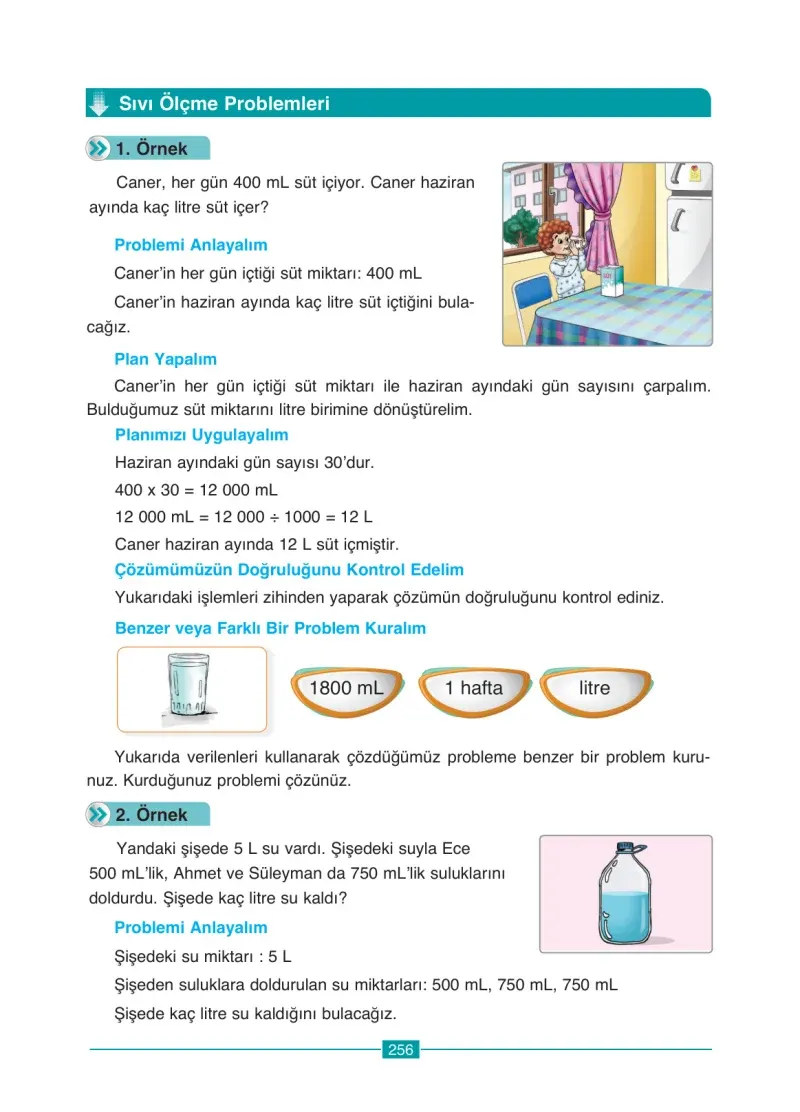 4. Sınıf Matematik Ders Kitabı Cevapları Ada Yayınları Sayfa 256