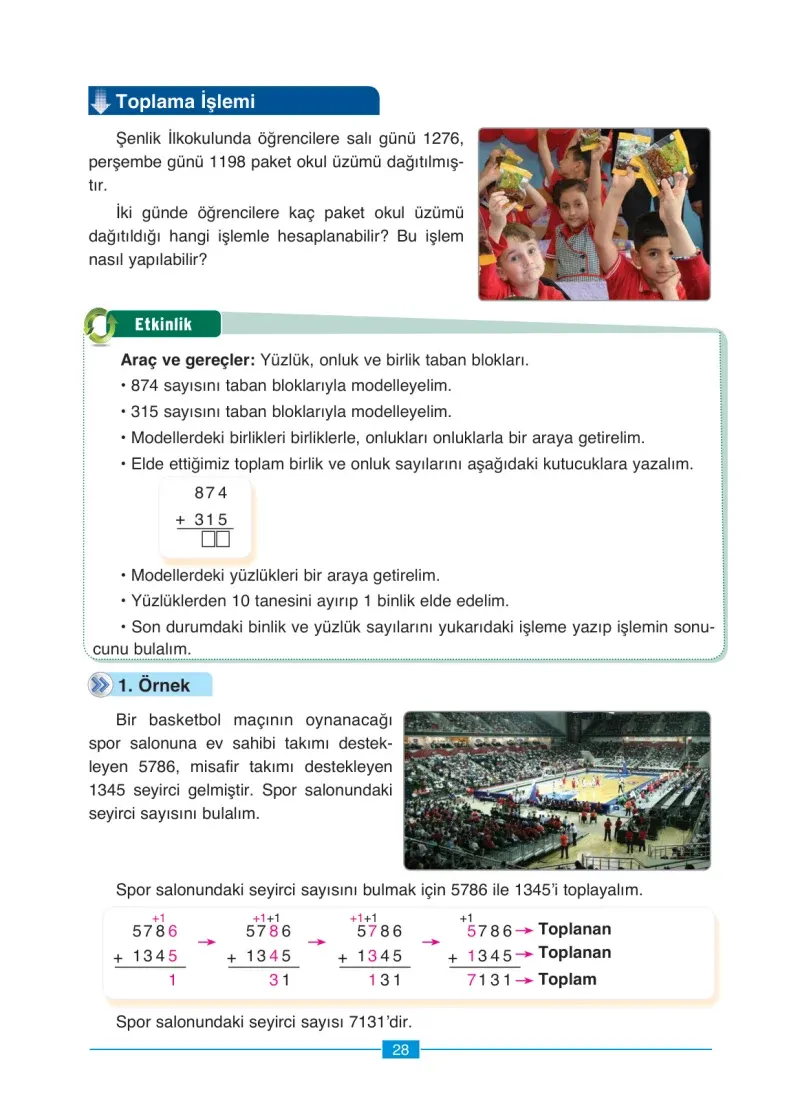 4. Sınıf Matematik Ders Kitabı Cevapları Ada Yayınları Sayfa 28