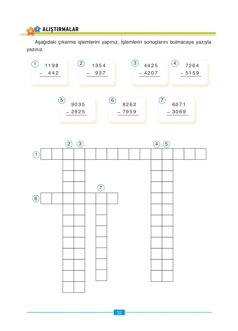 4. Sınıf Matematik Ders Kitabı Cevapları Ada Yayınları Sayfa 32