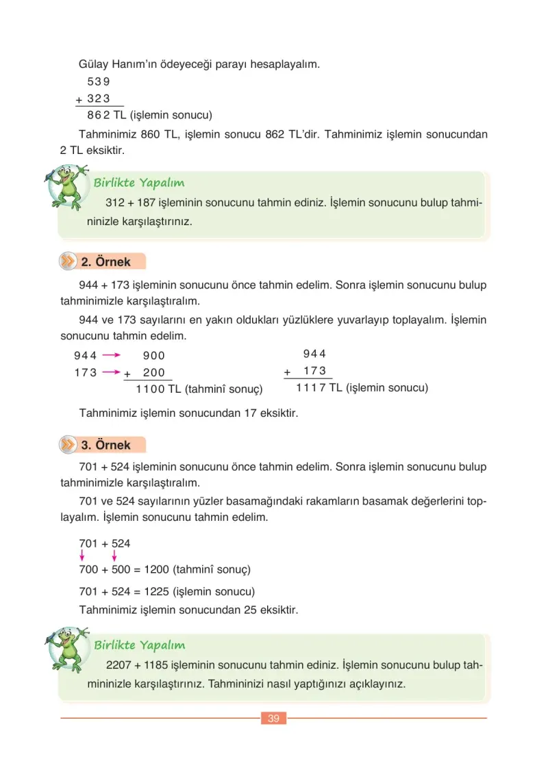 4. Sınıf Matematik Ders Kitabı Cevapları Ada Yayınları Sayfa 39