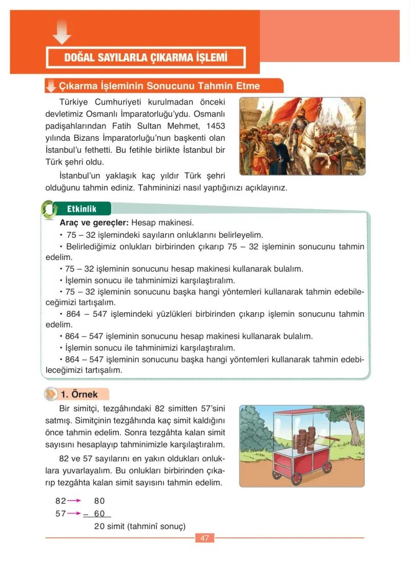 4. Sınıf Matematik Ders Kitabı Cevapları Ada Yayınları Sayfa 47