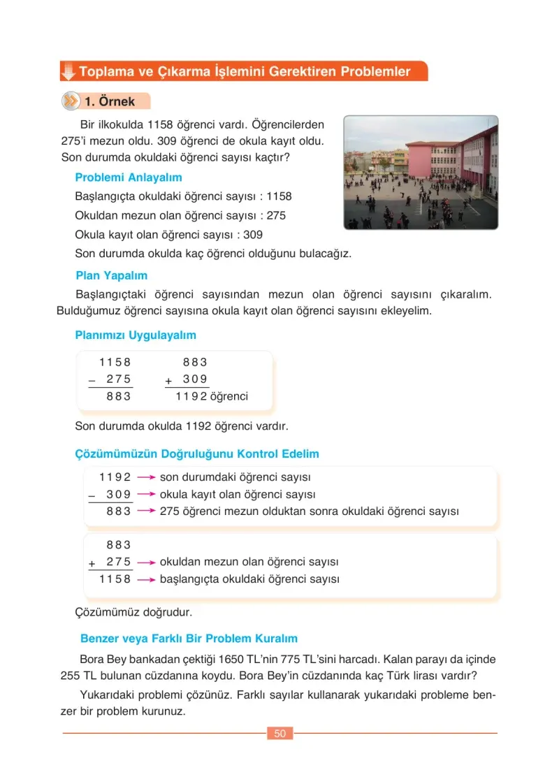 4. Sınıf Matematik Ders Kitabı Cevapları Ada Yayınları Sayfa 50