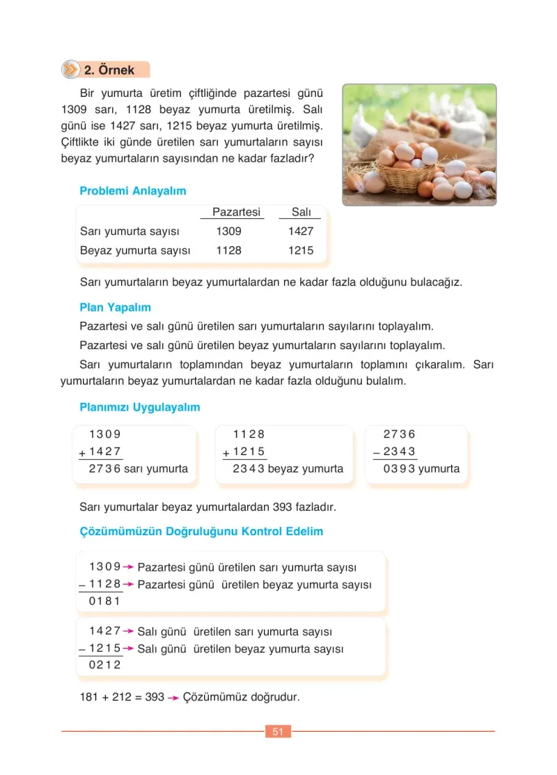 4. Sınıf Matematik Ders Kitabı Cevapları Ada Yayınları Sayfa 51
