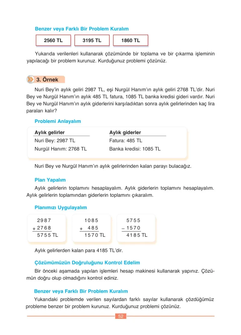 4. Sınıf Matematik Ders Kitabı Cevapları Ada Yayınları Sayfa 52