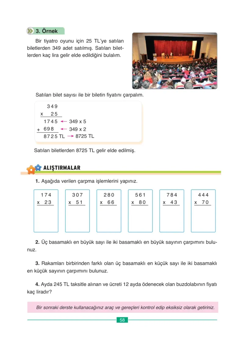 4. Sınıf Matematik Ders Kitabı Cevapları Ada Yayınları Sayfa 58