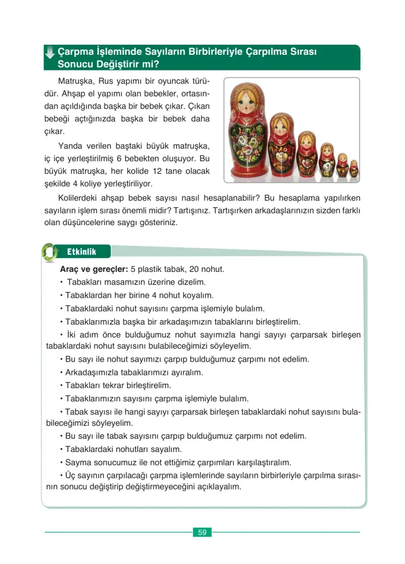 4. Sınıf Matematik Ders Kitabı Cevapları Ada Yayınları Sayfa 59
