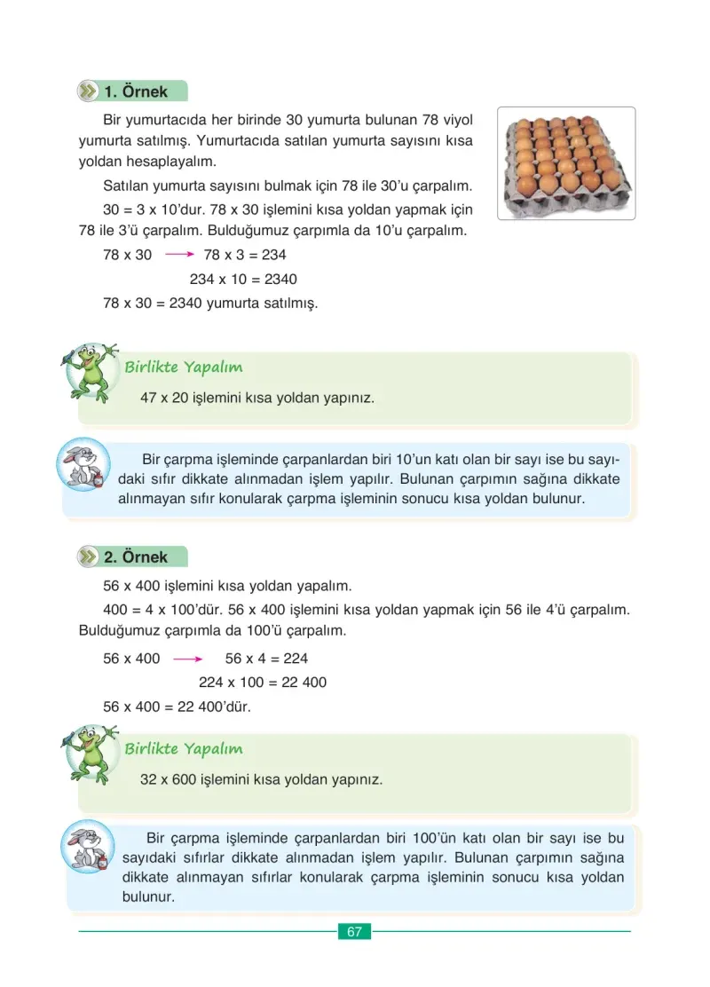 4. Sınıf Matematik Ders Kitabı Cevapları Ada Yayınları Sayfa 67