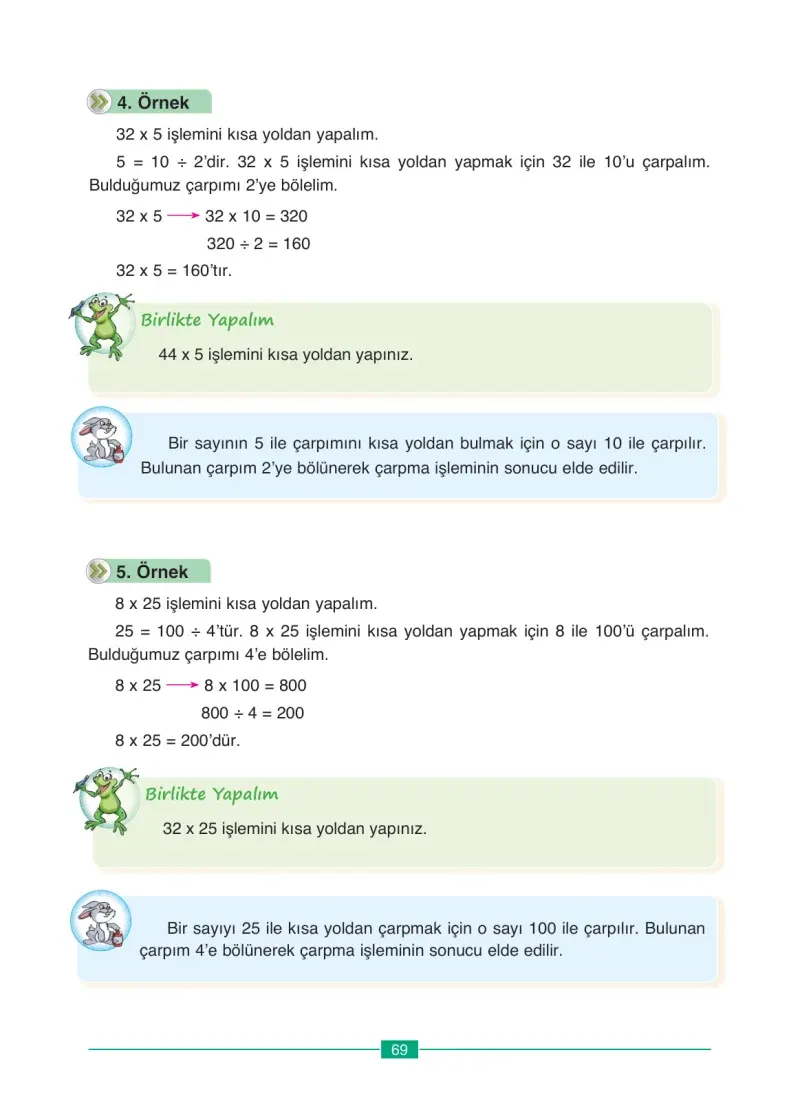 4. Sınıf Matematik Ders Kitabı Cevapları Ada Yayınları Sayfa 69