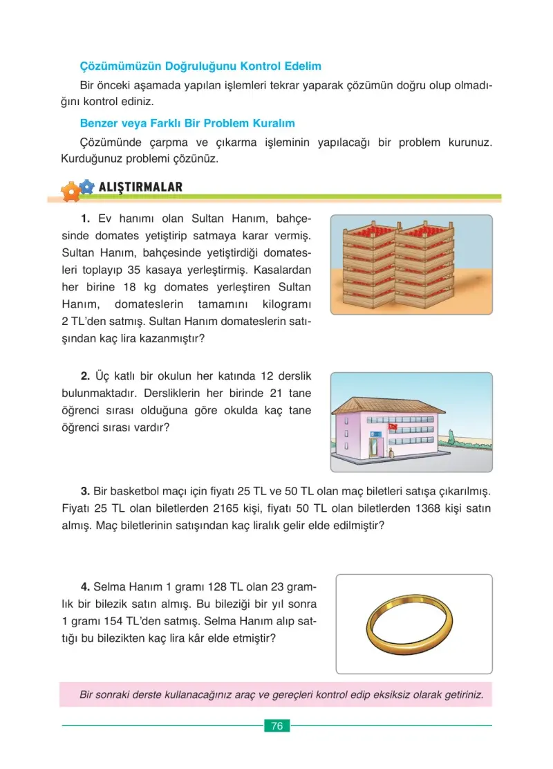 4. Sınıf Matematik Ders Kitabı Cevapları Ada Yayınları Sayfa 76