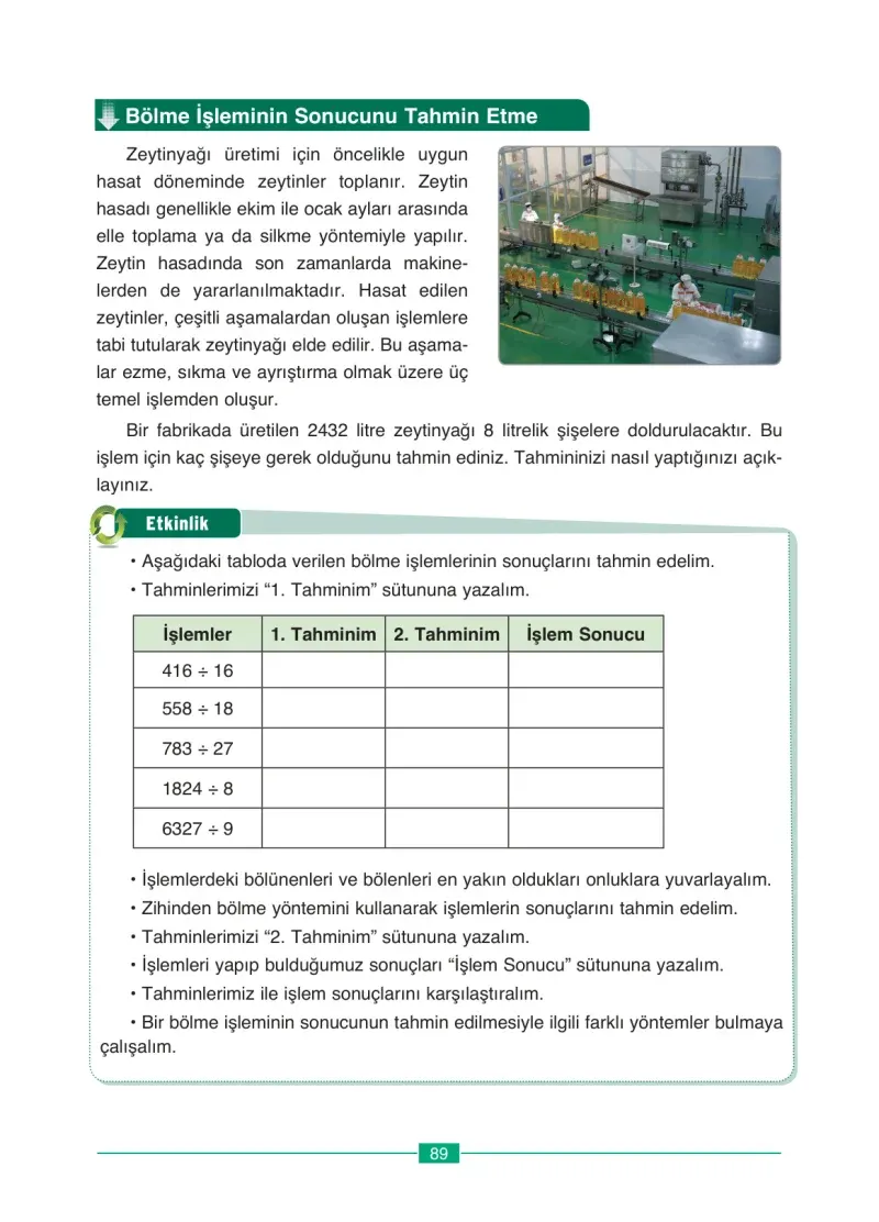 4. Sınıf Matematik Ders Kitabı Cevapları Ada Yayınları Sayfa 89