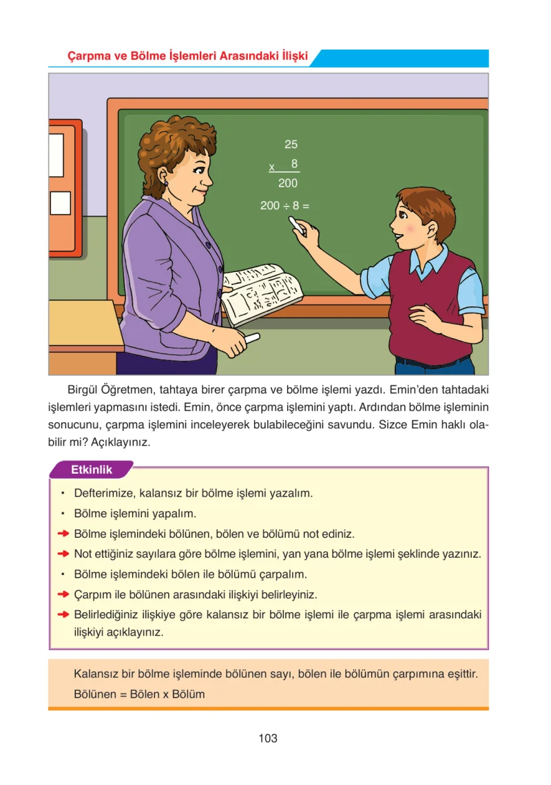 4. Sınıf Matematik Ders Kitabı Cevapları Ata Yayınları Sayfa 103