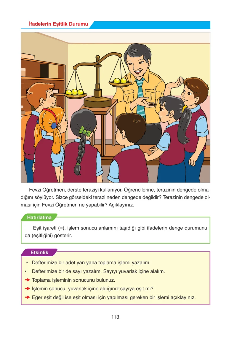 4. Sınıf Matematik Ders Kitabı Cevapları Ata Yayınları Sayfa 113
