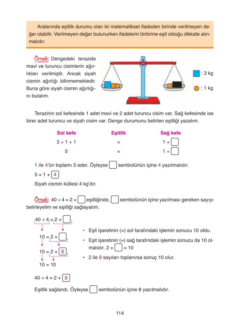 4. Sınıf Matematik Ders Kitabı Cevapları Ata Yayınları Sayfa 114