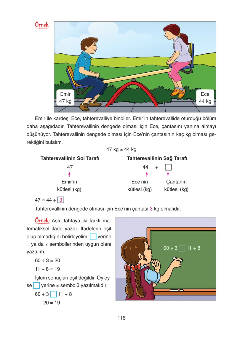 4. Sınıf Matematik Ders Kitabı Cevapları Ata Yayınları Sayfa 116