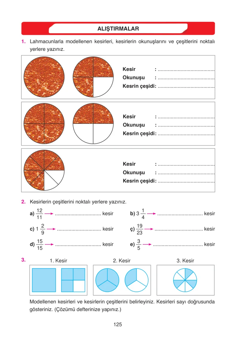 4. Sınıf Matematik Ders Kitabı Cevapları Ata Yayınları Sayfa 125