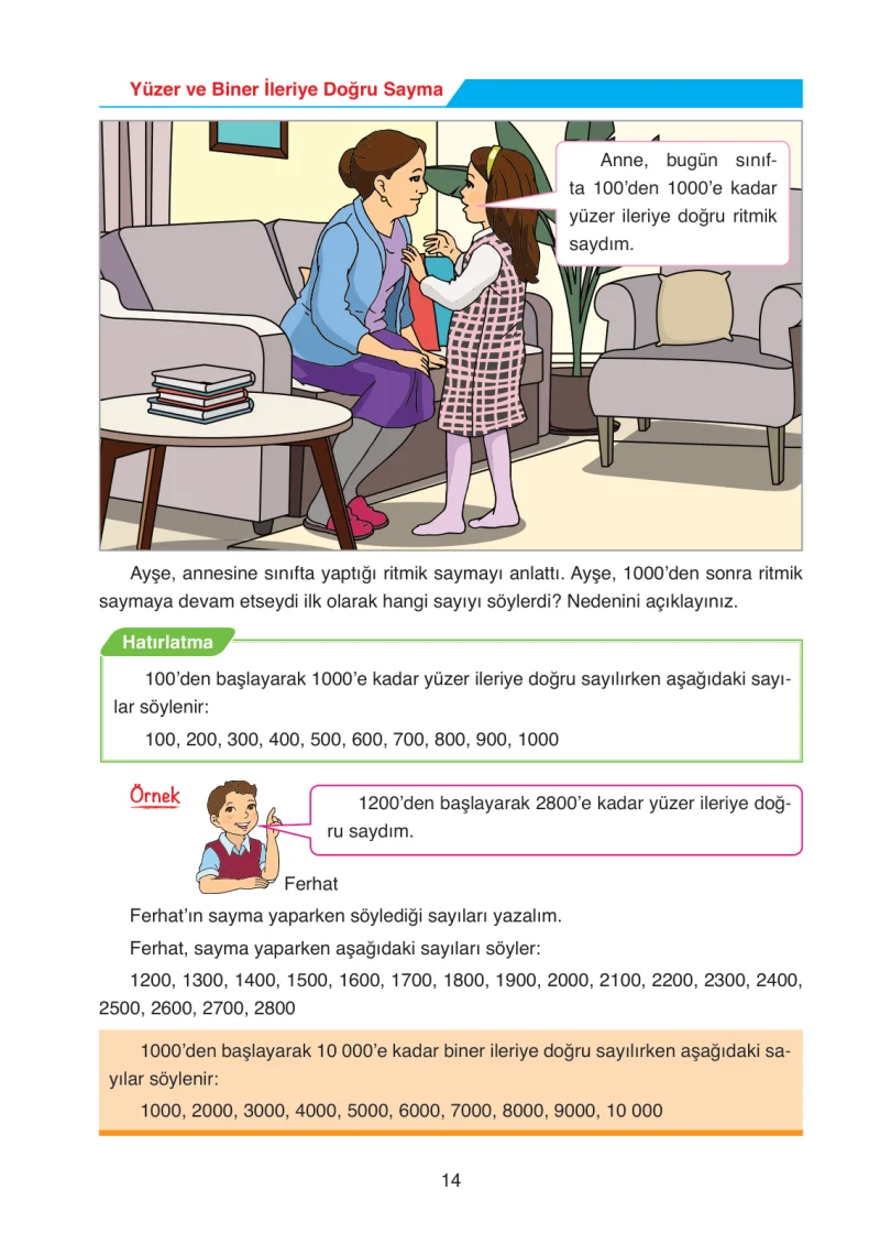 4. Sınıf Matematik Ders Kitabı Cevapları Ata Yayınları Sayfa 14