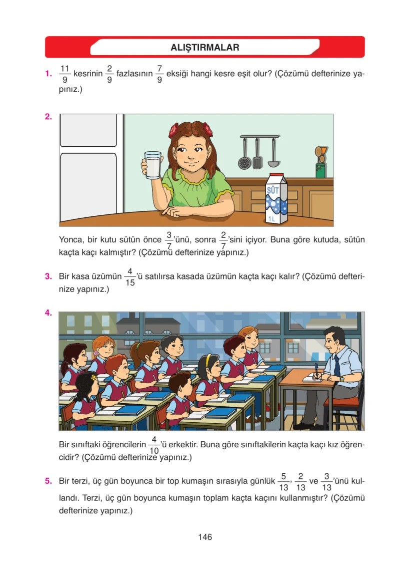 4. Sınıf Matematik Ders Kitabı Cevapları Ata Yayınları Sayfa 146