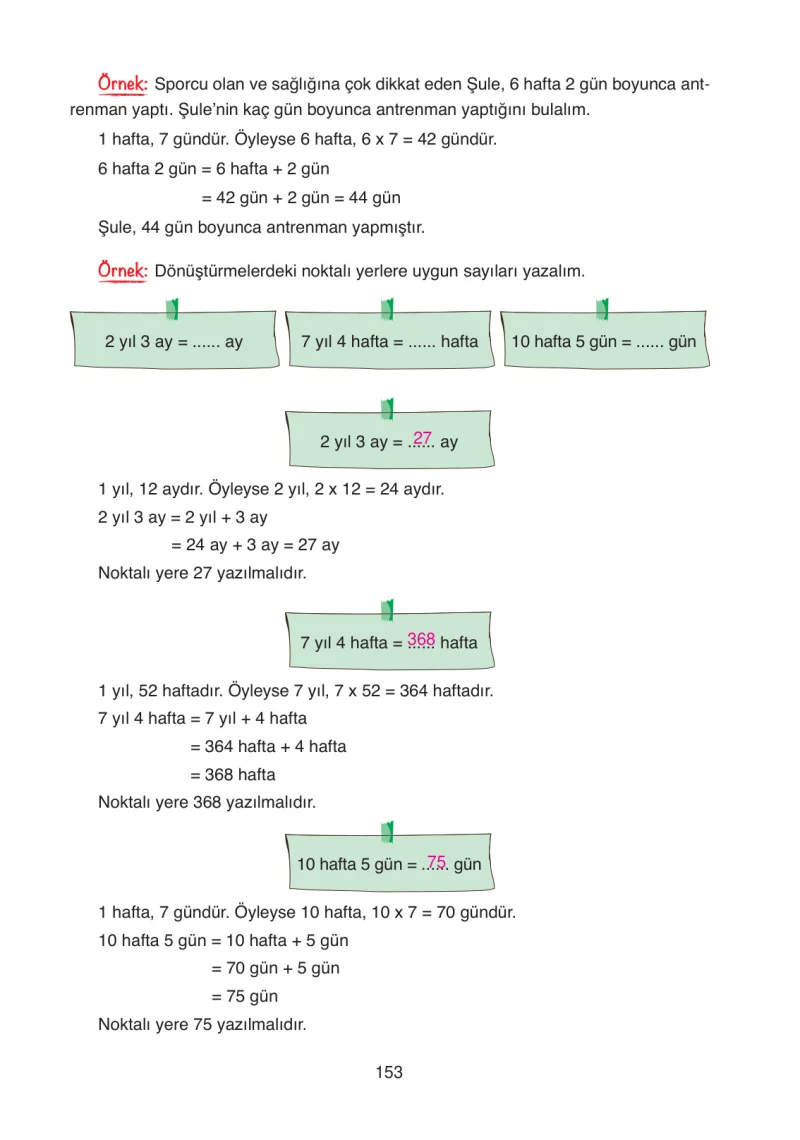 4. Sınıf Matematik Ders Kitabı Cevapları Ata Yayınları Sayfa 153