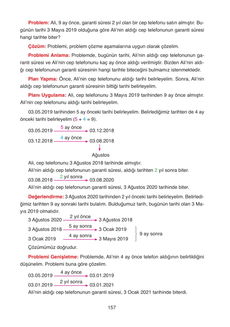 4. Sınıf Matematik Ders Kitabı Cevapları Ata Yayınları Sayfa 157