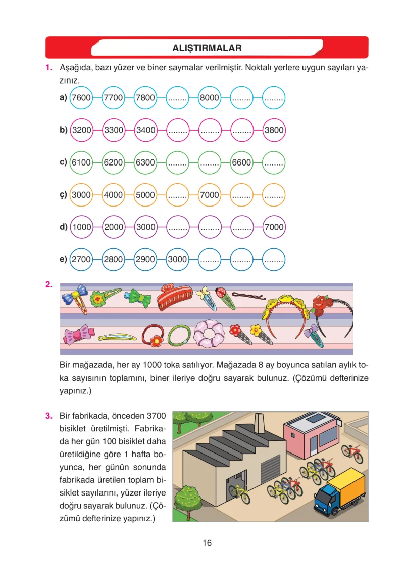 4. Sınıf Matematik Ders Kitabı Cevapları Ata Yayınları Sayfa 16