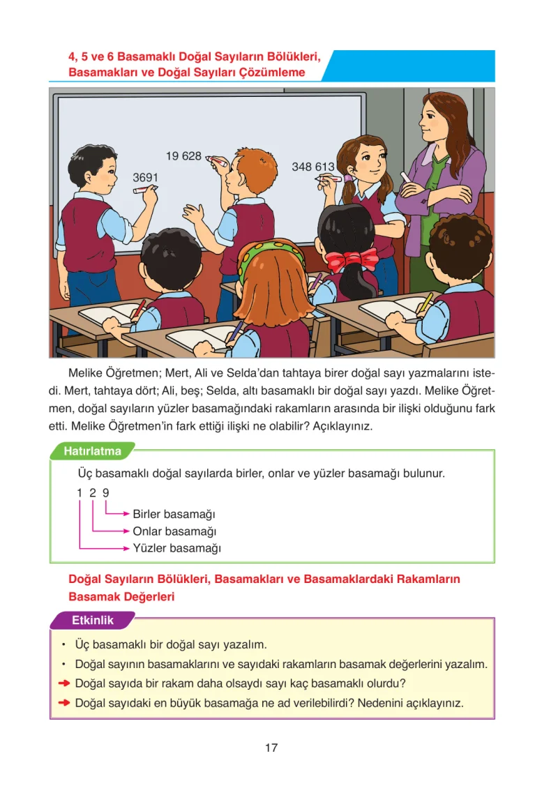 4. Sınıf Matematik Ders Kitabı Cevapları Ata Yayınları Sayfa 17