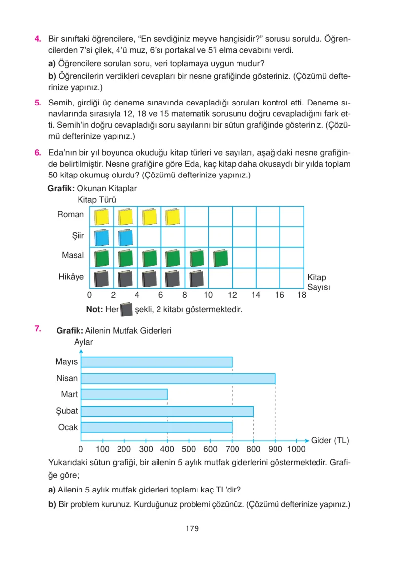 4. Sınıf Matematik Ders Kitabı Cevapları Ata Yayınları Sayfa 179
