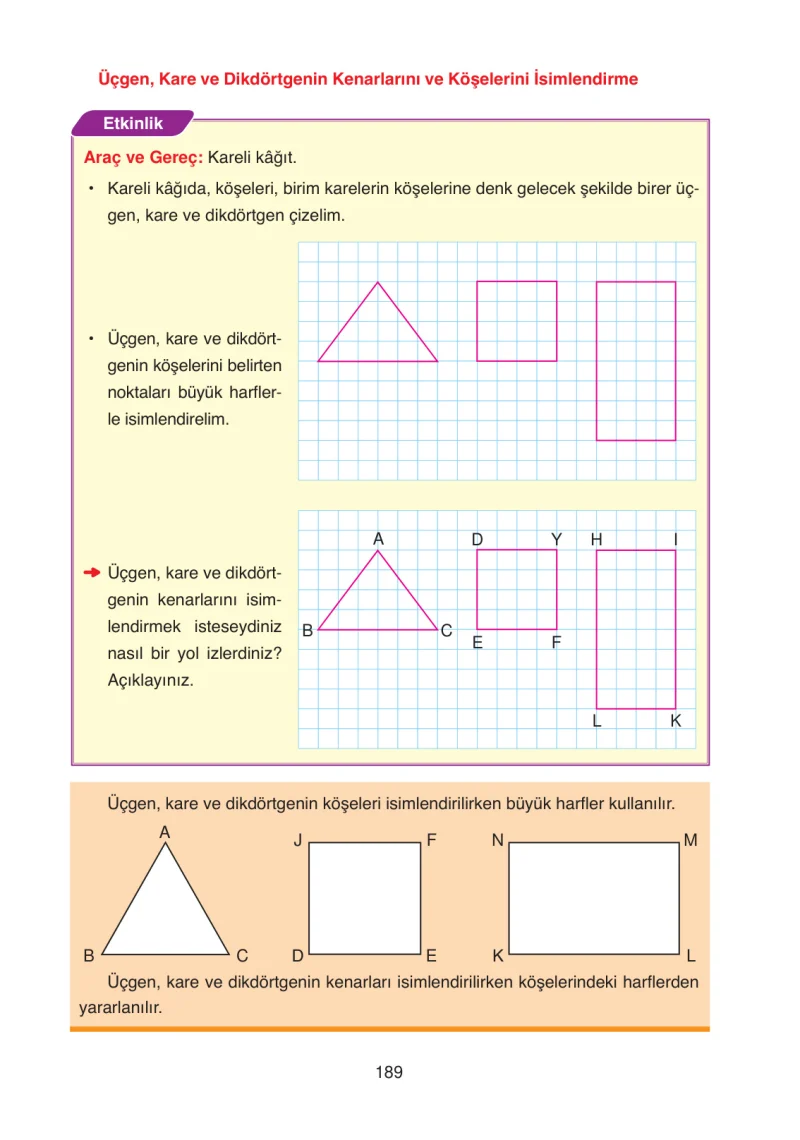 4. Sınıf Matematik Ders Kitabı Cevapları Ata Yayınları Sayfa 189