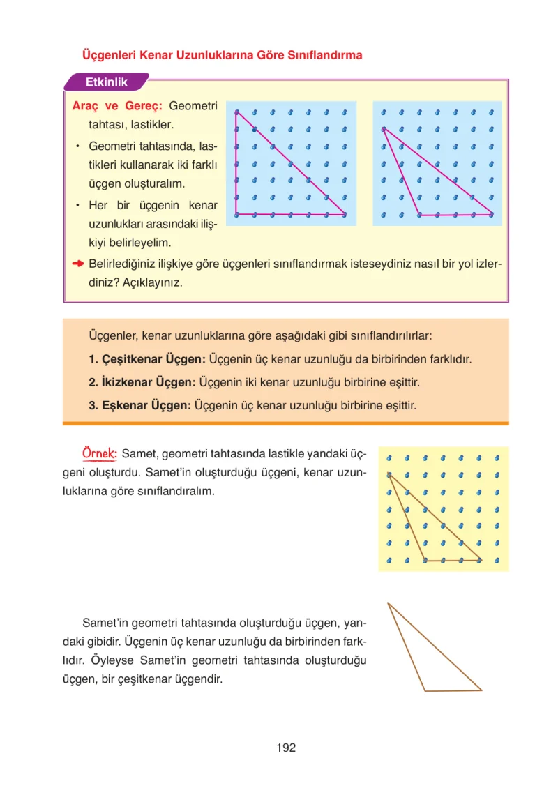 4. Sınıf Matematik Ders Kitabı Cevapları Ata Yayınları Sayfa 192