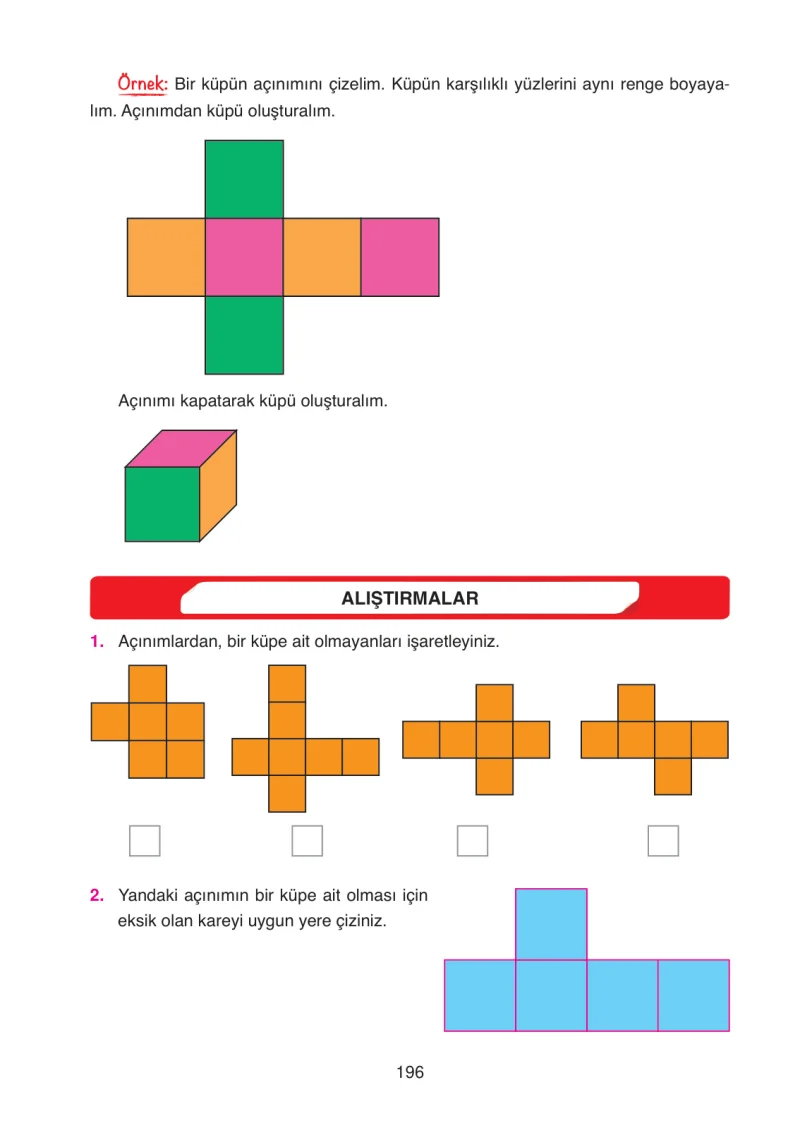 4. Sınıf Matematik Ders Kitabı Cevapları Ata Yayınları Sayfa 196