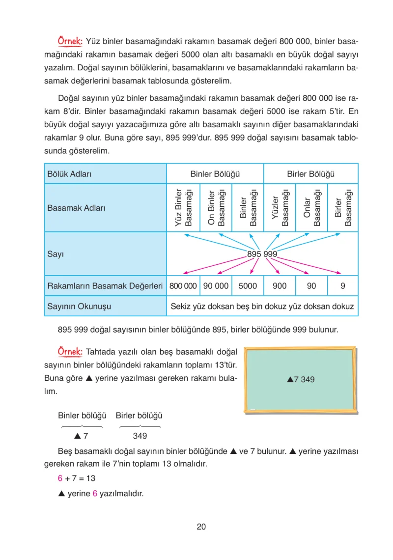 4. Sınıf Matematik Ders Kitabı Cevapları Ata Yayınları Sayfa 20