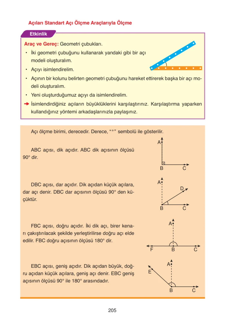 4. Sınıf Matematik Ders Kitabı Cevapları Ata Yayınları Sayfa 205