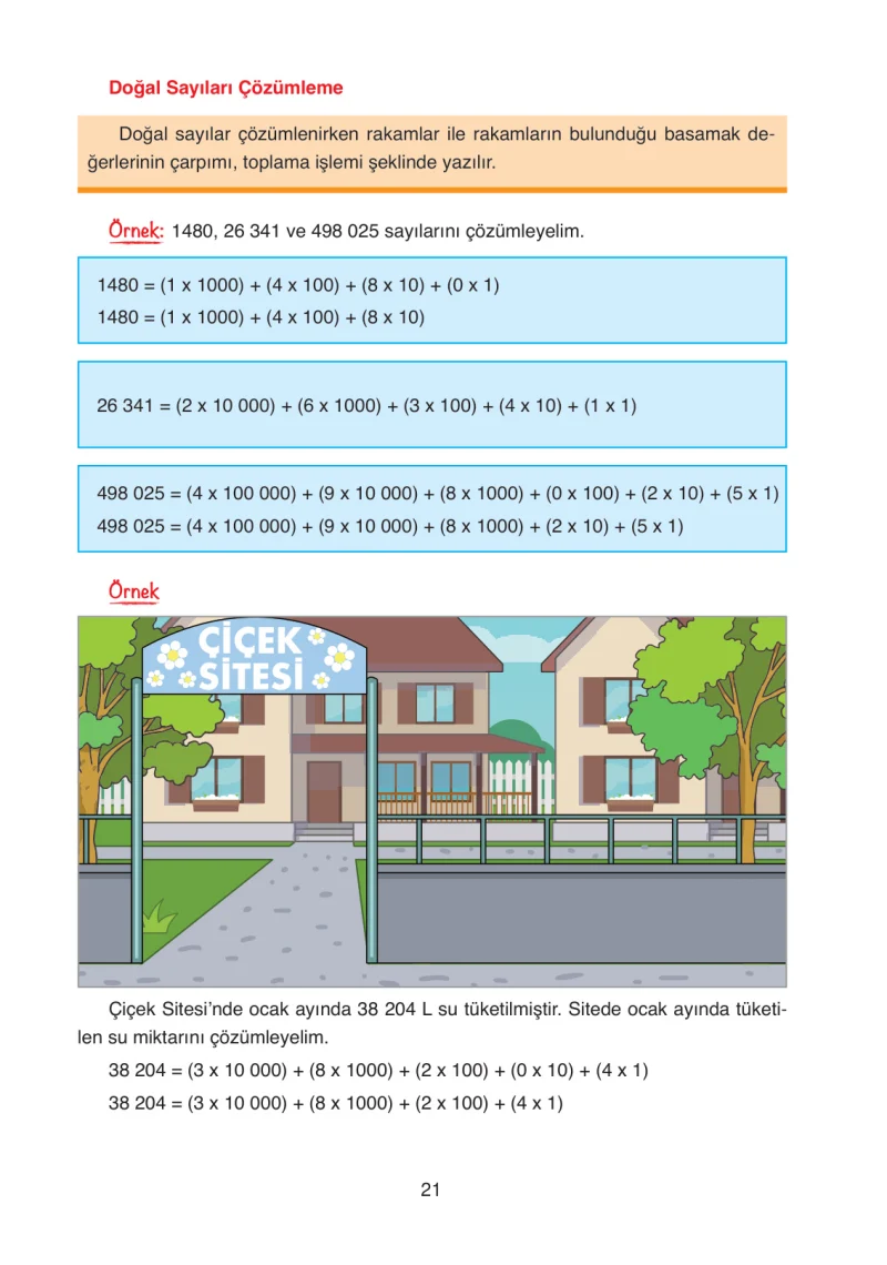 4. Sınıf Matematik Ders Kitabı Cevapları Ata Yayınları Sayfa 21