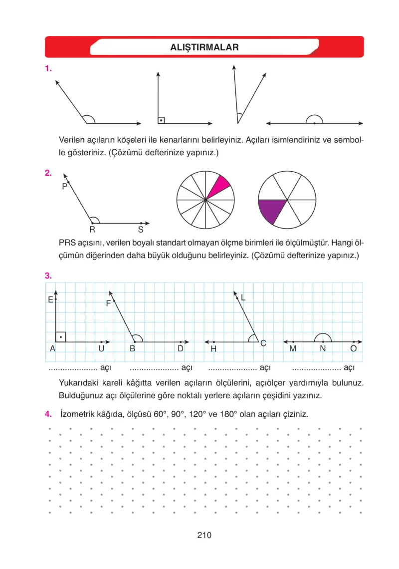 4. Sınıf Matematik Ders Kitabı Cevapları Ata Yayınları Sayfa 210